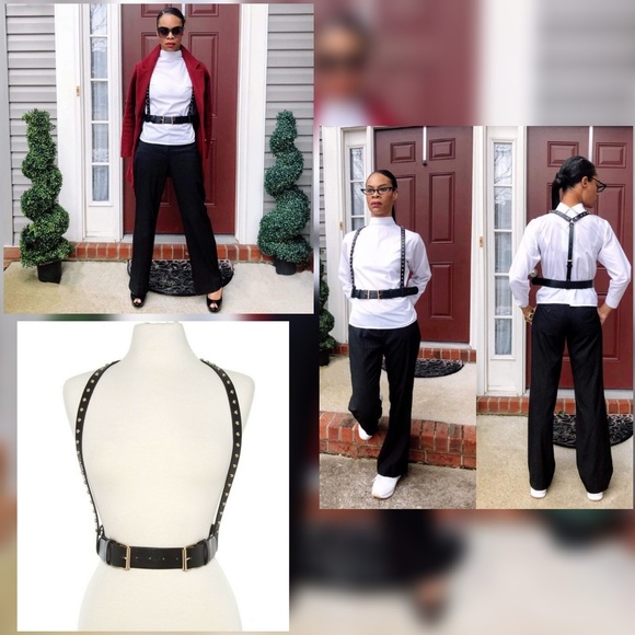 Studded Suspenders with belt - Picture 5 of 6